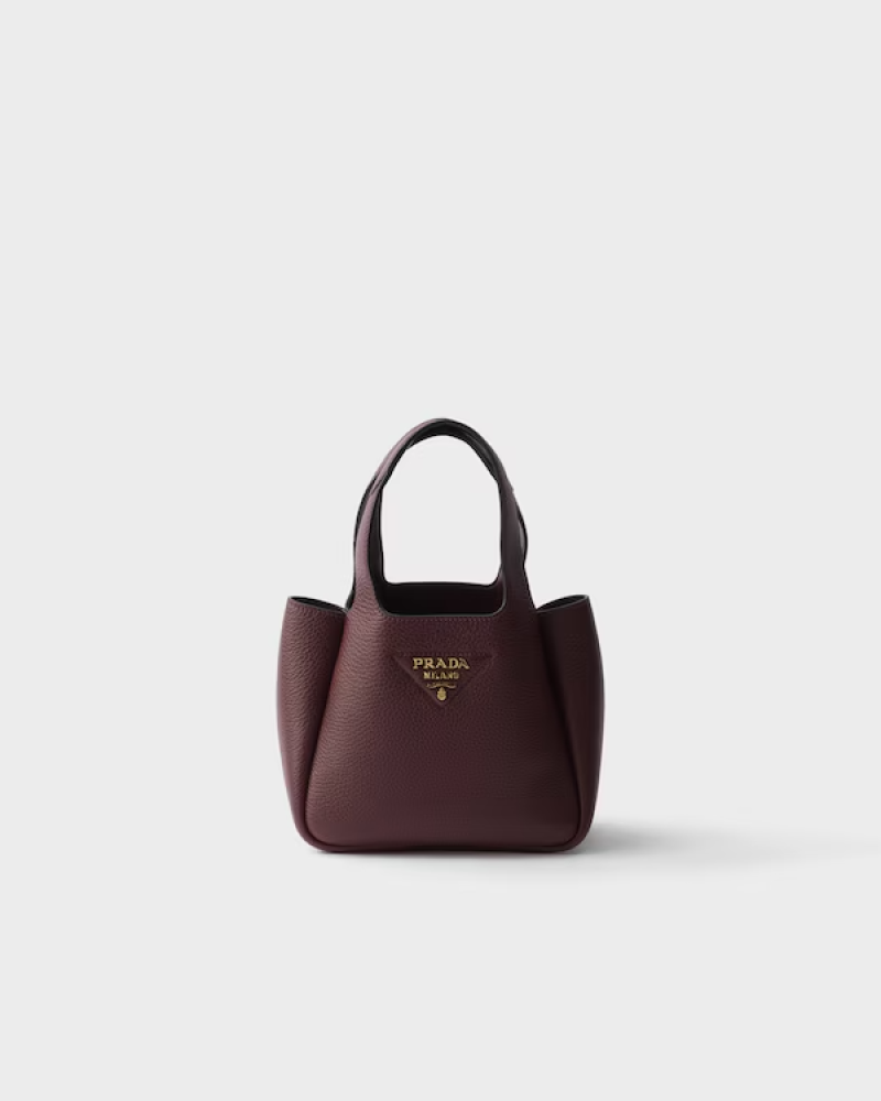 Prada | Mini leather handbag  |  Color:  Burgundy