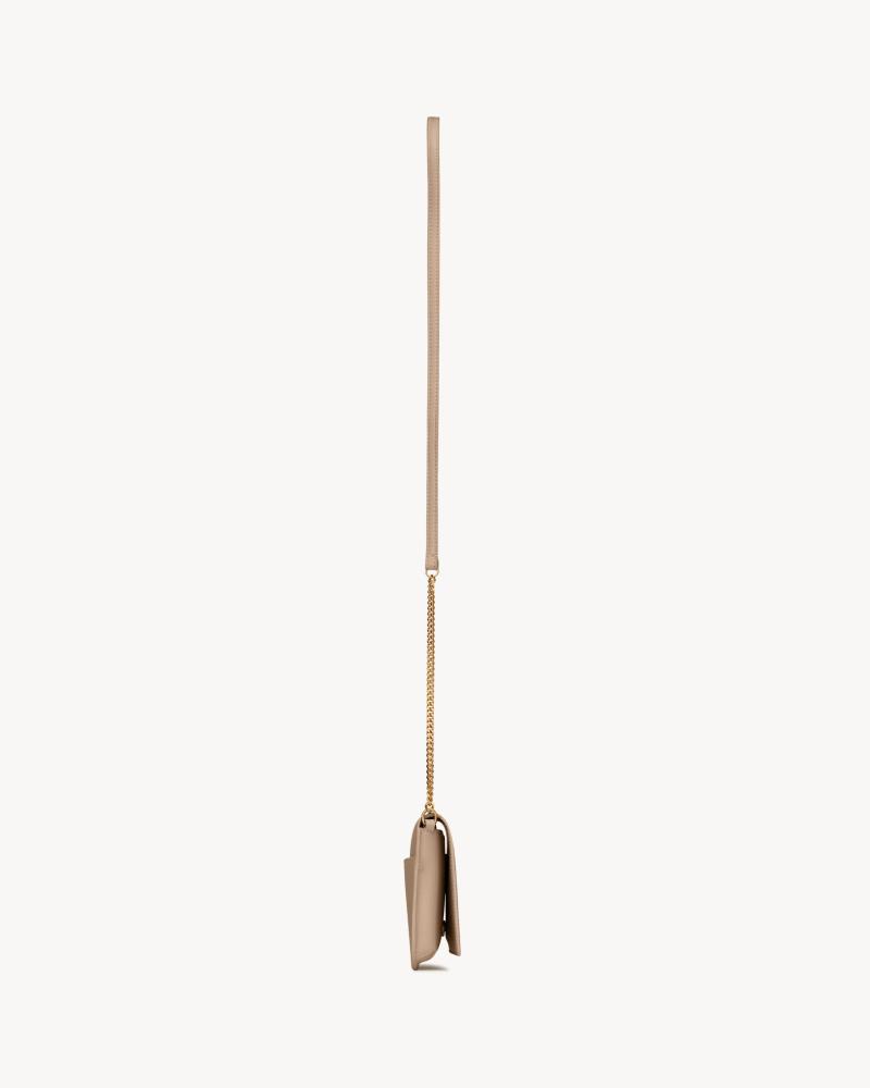 Saint Laurent | CASSANDRE LEATHER PHONE CASE | DARK BEIGE