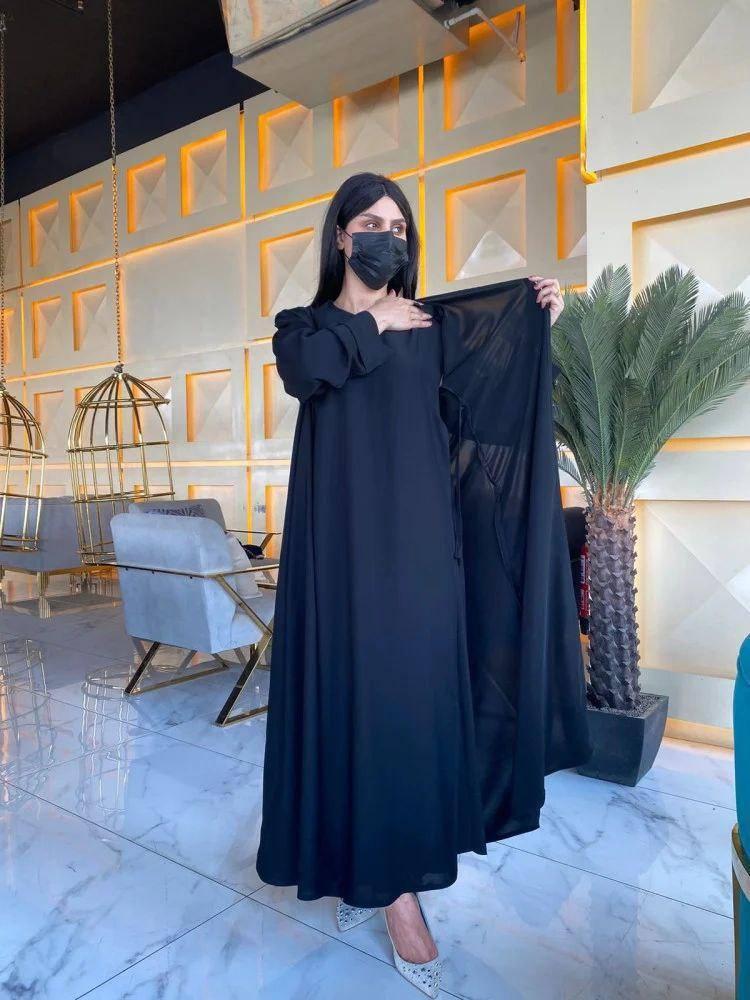 عبايه طبقتين لف