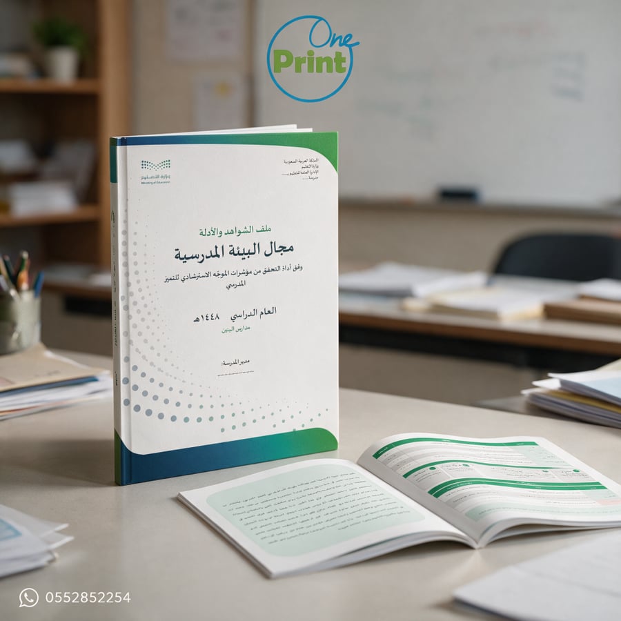 ملف شواهد مجال البيئة المدرسية | وفق أداة التحقق من مؤشرات الموجّه الاسترشادي للتميز المدرسي – مدارس البنين