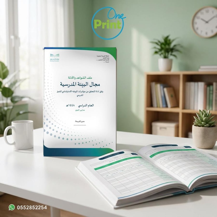 ملف شواهد مجال البيئة المدرسية | وفق أداة التحقق من مؤشرات الموجّه الاسترشادي للتميز المدرسي – مدارس البنين