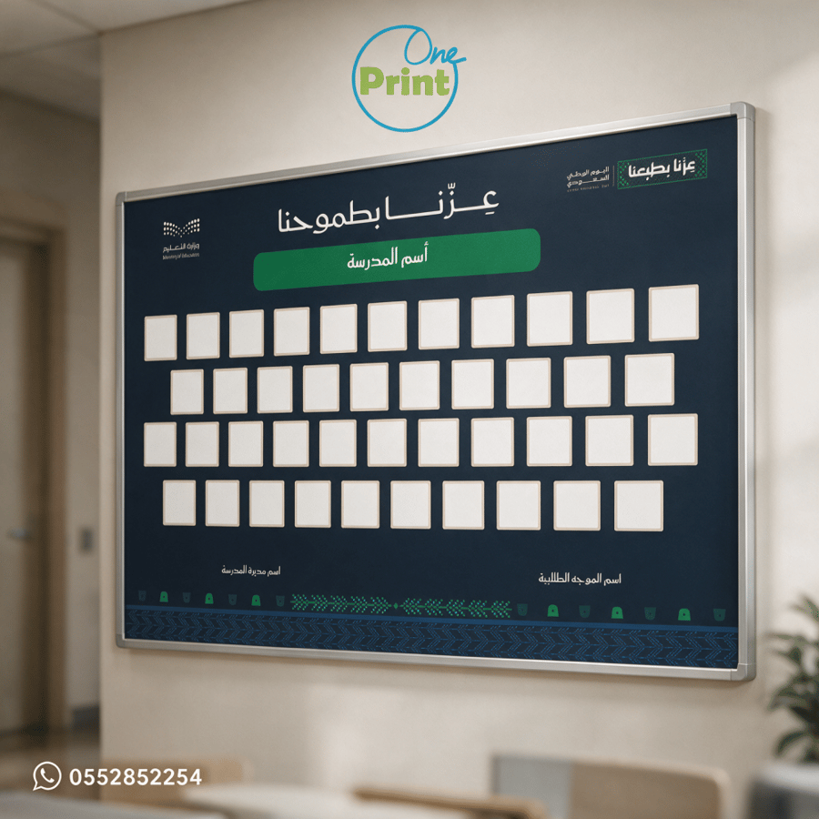 تصميم لوحة جدارية وطنية رقمية مخصصة لفعاليات اليوم الوطني السعودي 96 نموذج 3