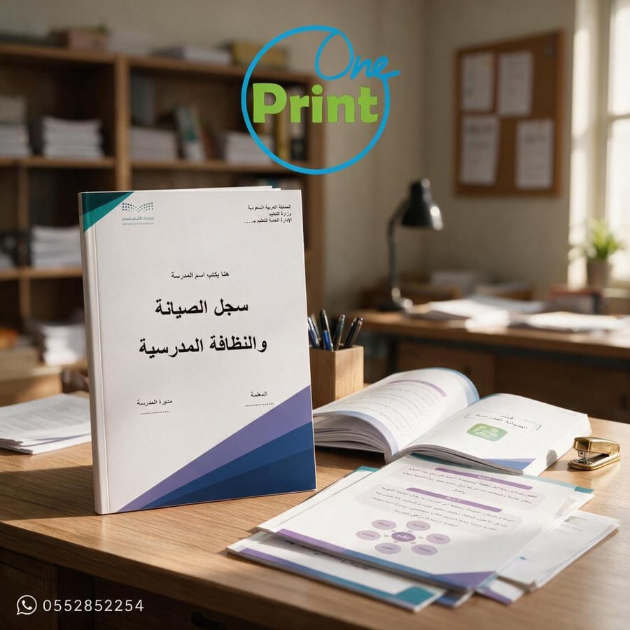 سجل الصيانة والنظافة المدرسية  تصميم هندسي بنات