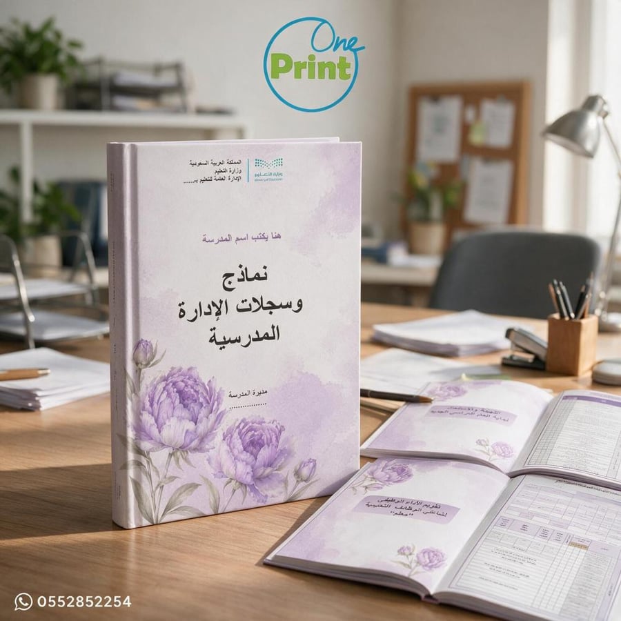 نماذج وسجلات الإدارة المدرسية تصميم بنفسجي بنات
