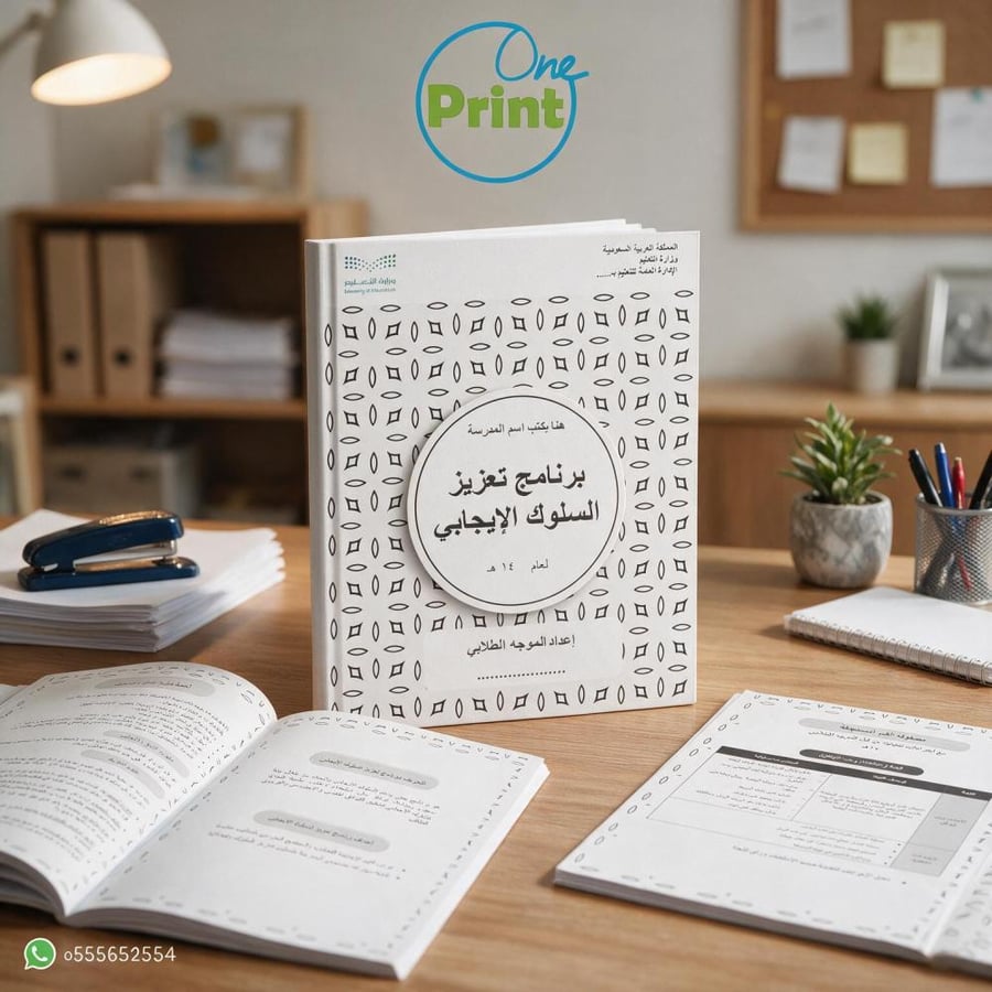 سجل تعزيز السلوك الايجابي  نموذج أسود وأبيض  بنين