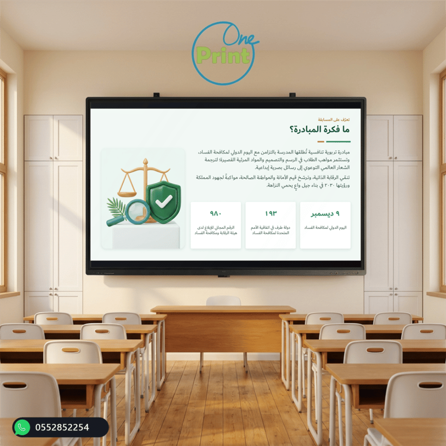 نزاهة | مبادرة مدرسية للتثقيف بقيم النزاهة ومكافحة الفساد – من مسابقات عين الإثرائية