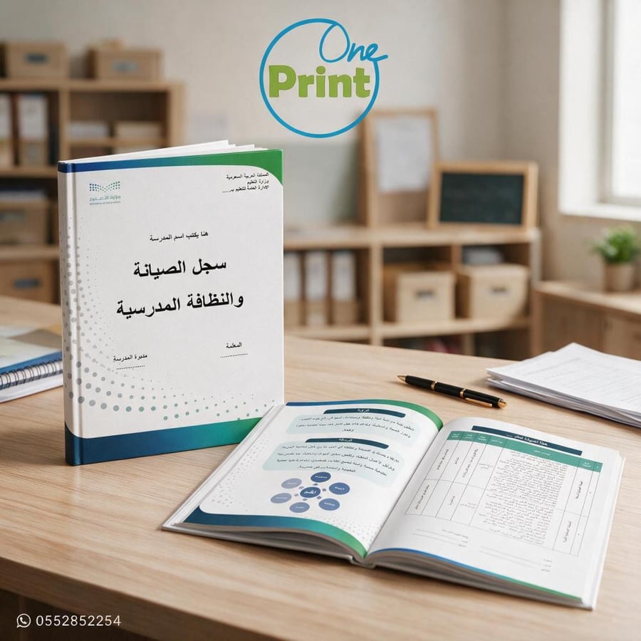 سجل الصيانة والنظافة المدرسية بنموذج الهوية بنات