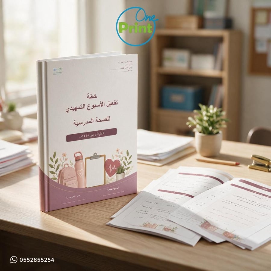 خطة تفعيل الأسبوع التمهيدي – الصحة المدرسية – متوسط وثانوي – بنات – تصميم ٢