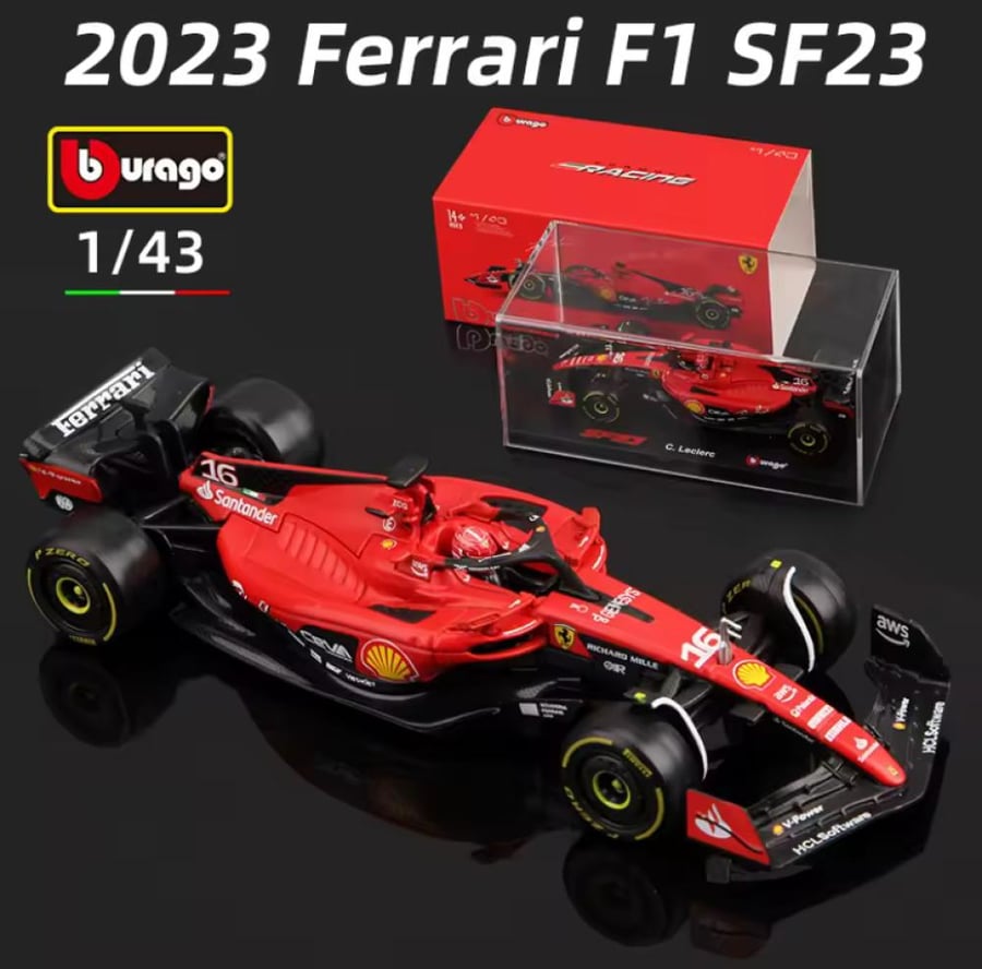 مجسم سيارة Ferrari SF23 فورمولا 1 - موسم 2023
