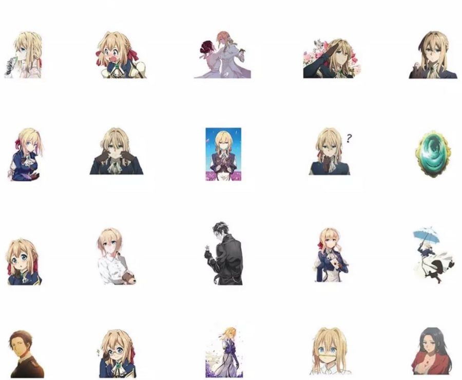 ملصقات 50 قطعة | Violet Evergarden