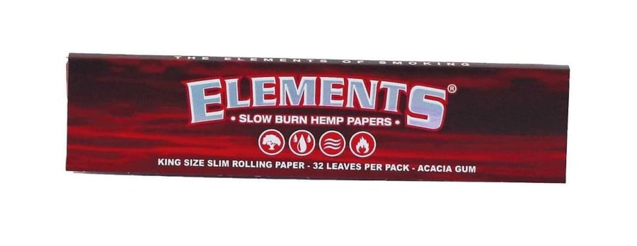 ورق لف احمر كينق سايز اليمنتس ELEMENTS KING RED SIZE SLIM