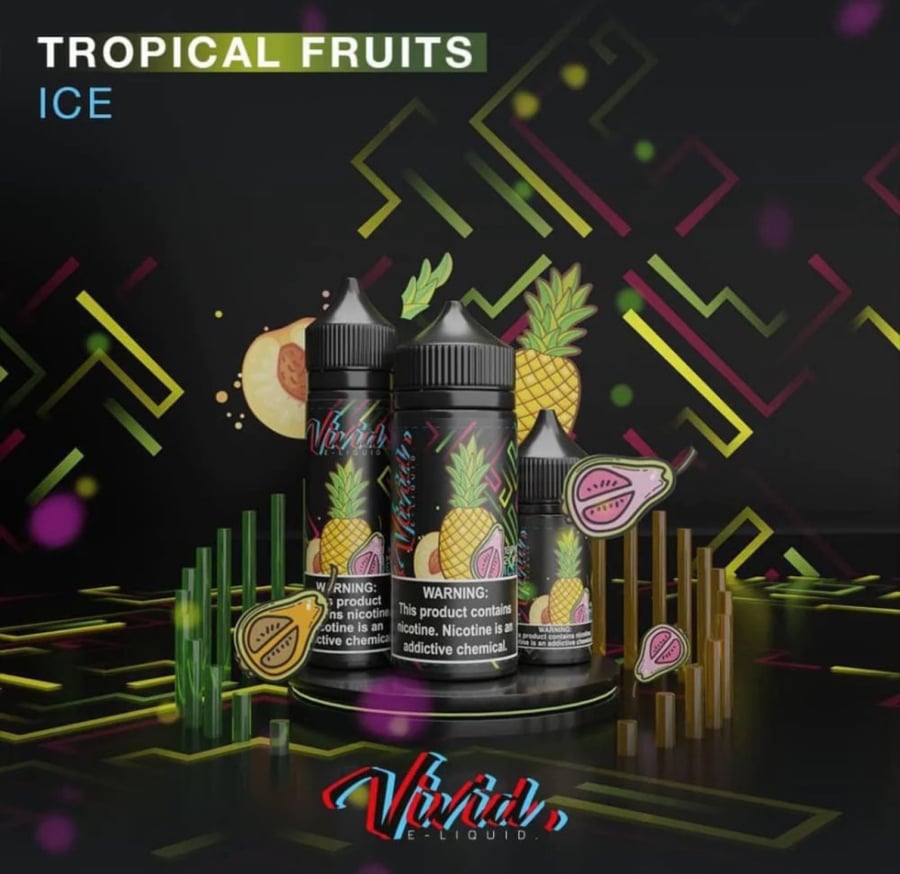 نكهة فيب فواكه استوائية ايس من فيفيد (100مل) Vivid
