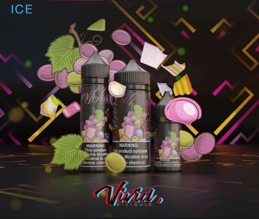 نكهة فيب علكة عنب ايس من فيفيد (100مل) Vivid