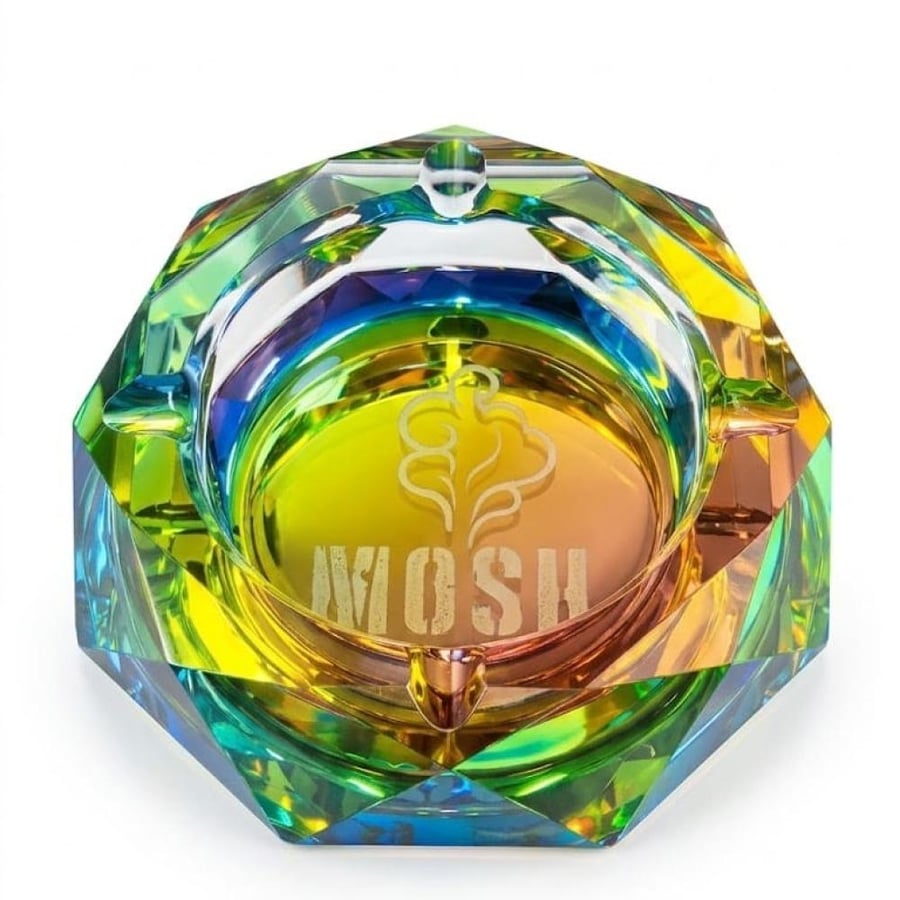 طفاية زجاج سميك عدة الوان من موش GLASS ASHTRAY MOSH