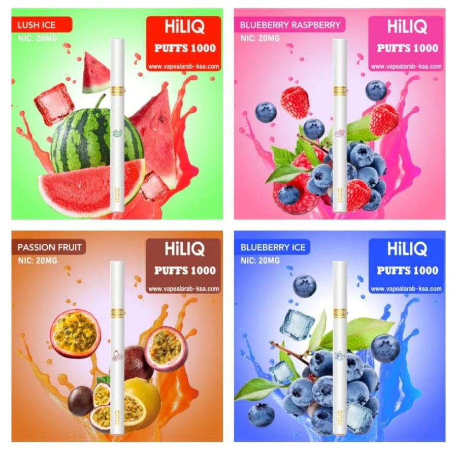 HILIQ cigarette puff, this for you, 1000 puffs, 20 nicotine, multiple flavors, for one-time use
