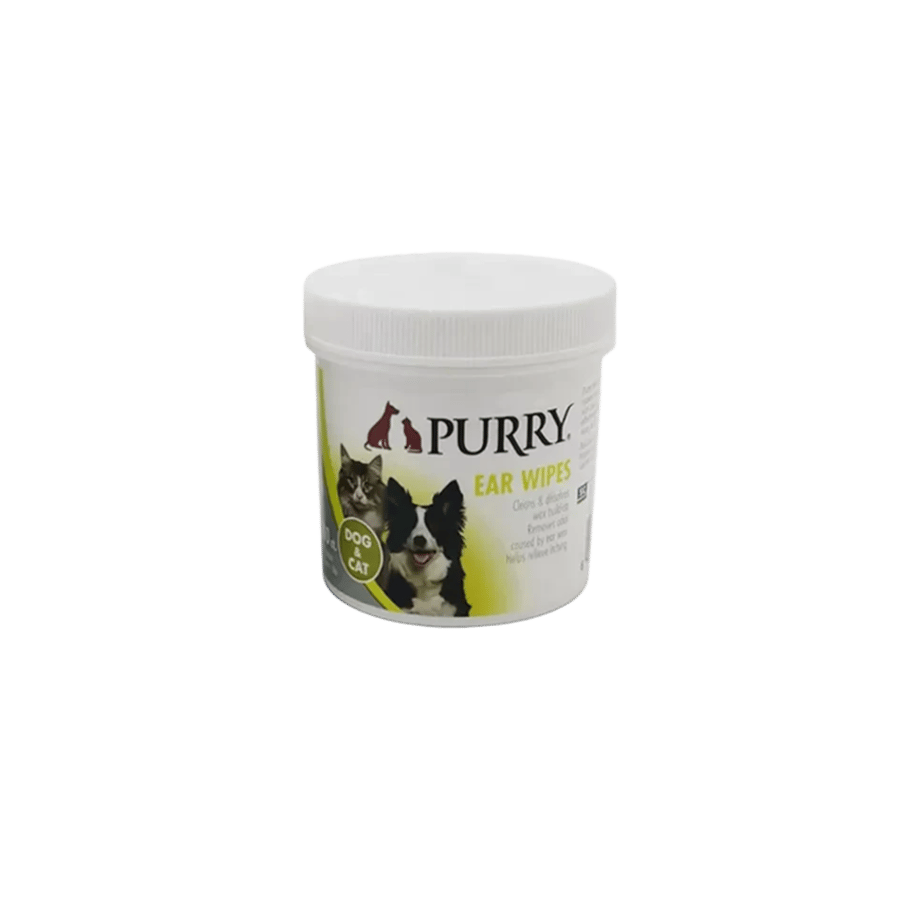مناديل لتنظیف الأذن للقطط و الكلاب purry