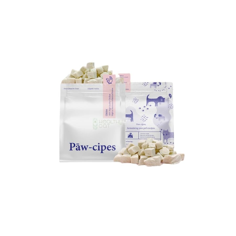 مكافات صدر الدجاج المجففة بالتبريد 32غ من شركة Paw Cipes