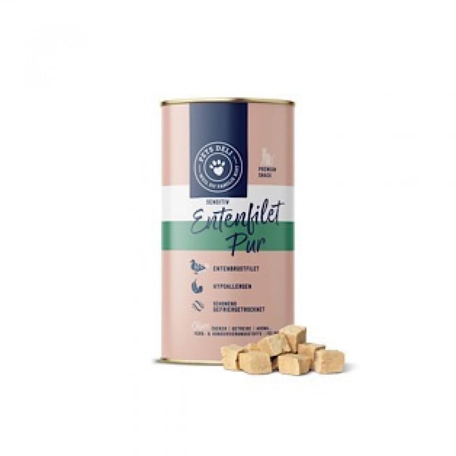 مكافات صدر البط المجففة بالتبريد 25g من شركة Pets Deli