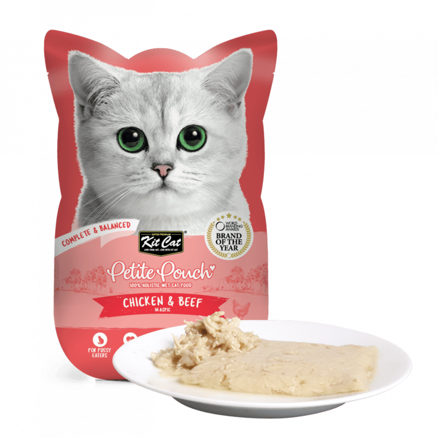 اظرف دجاج مع لحم بقري من شركة KitCat