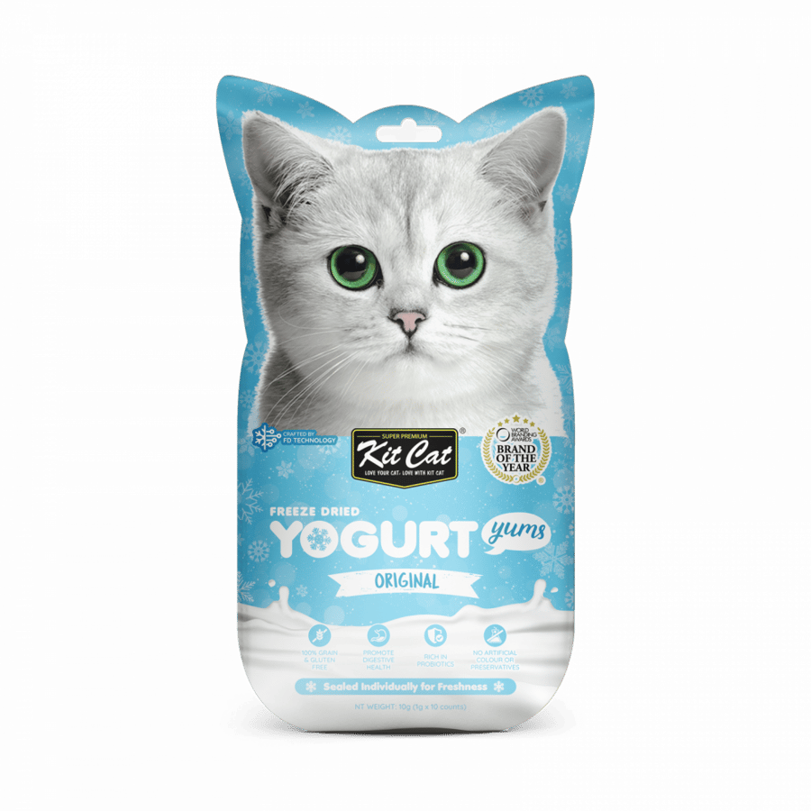 مكافات الزبادي المجففة بالتبريد بنكهه الاصلية من شركة Kitcat