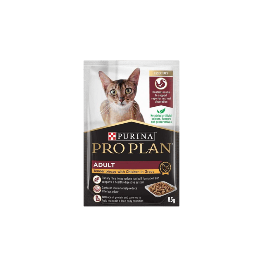 اظرف قطع تندر الدجاج للقطط البالغة من شركة Purina Pro Plan