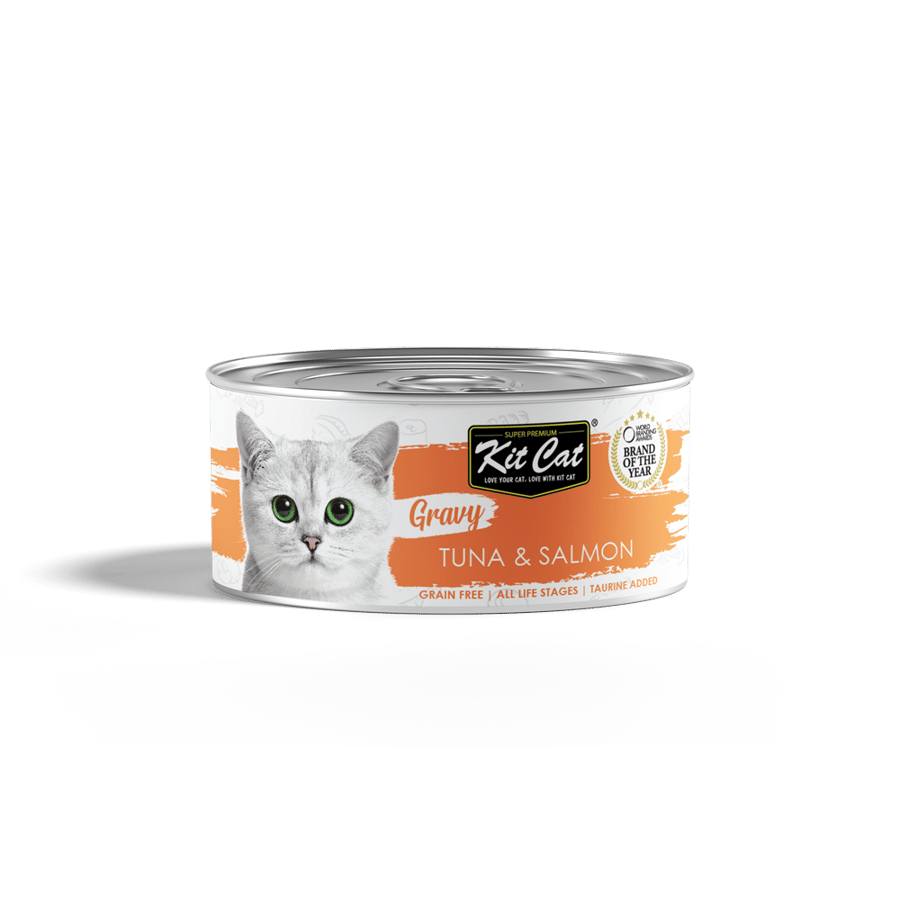 معلبات مرق التونا مع السالمون من شركة KitCat