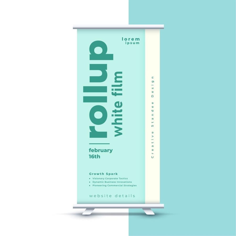 Roll-up printing white film - size 85 by 200 cm
