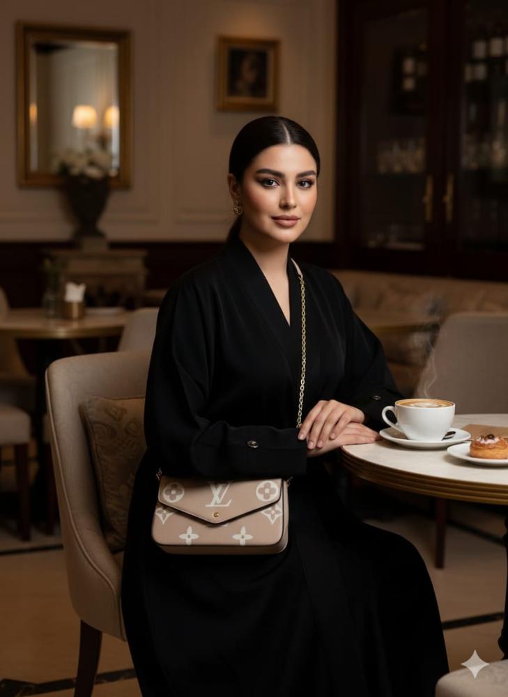 حقيبة Louis Vuitton بيج بنقشة المونوغرام – فخامة كلاسيكية