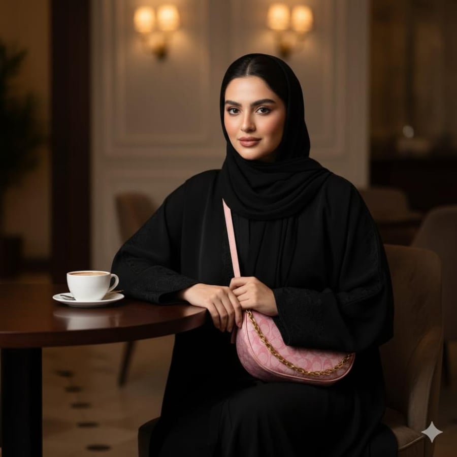حقيبة وردية بسلسلة ذهبية – لمسة أنثوية ناعمة