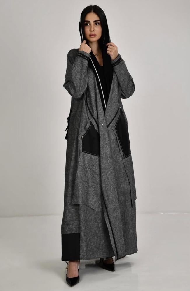 Grey x Black Linen