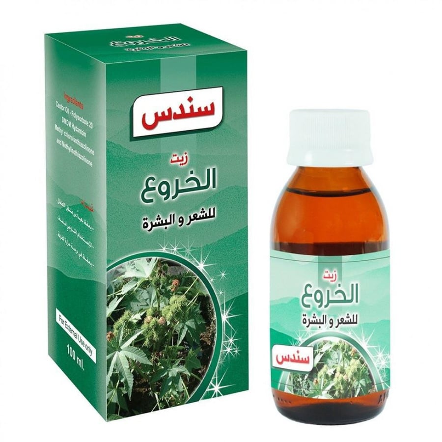 زيت الخروع للشعر والبشرة من سندس , 100مل