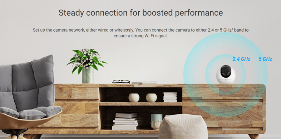 EZVIZ C6 - 2K+ camera for smart home, tiltable and rotatable