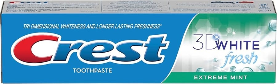 Crest 3D White Enamel Safe Toothpaste 125ml