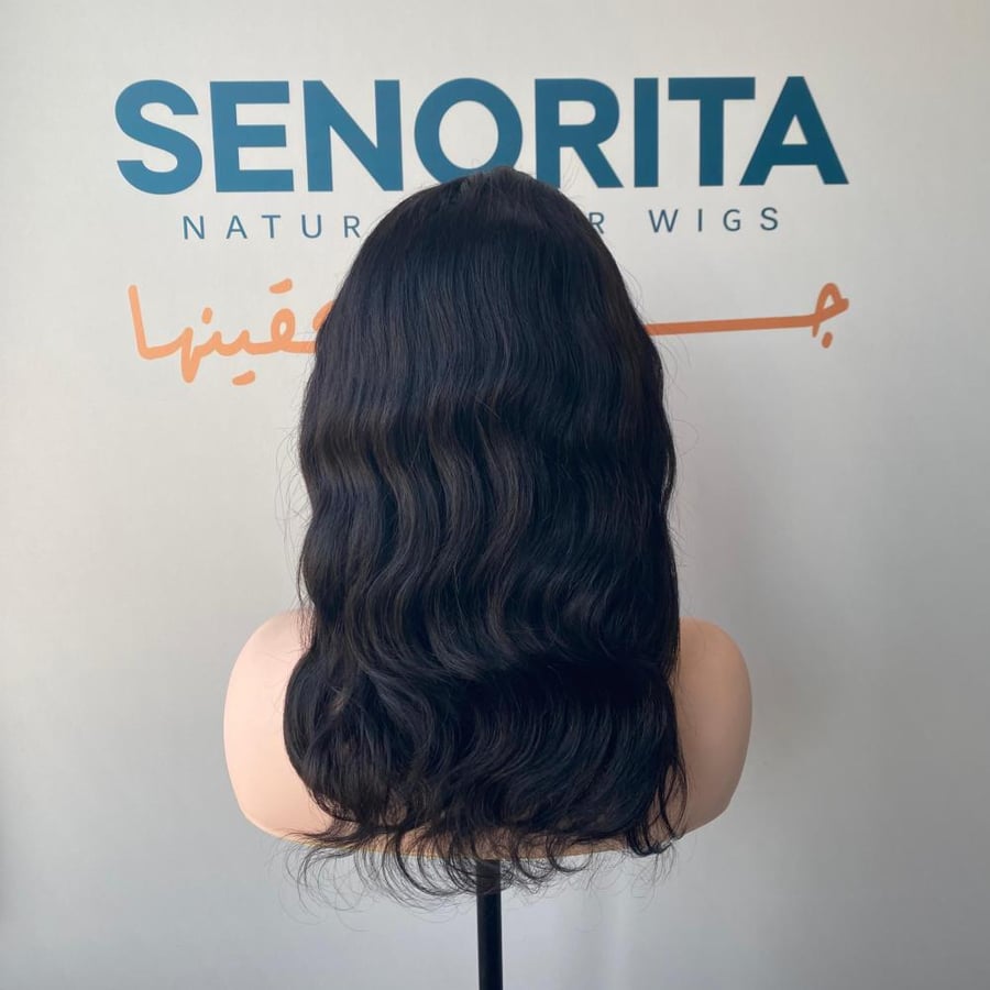 Natural hair wig 14 inch lace part