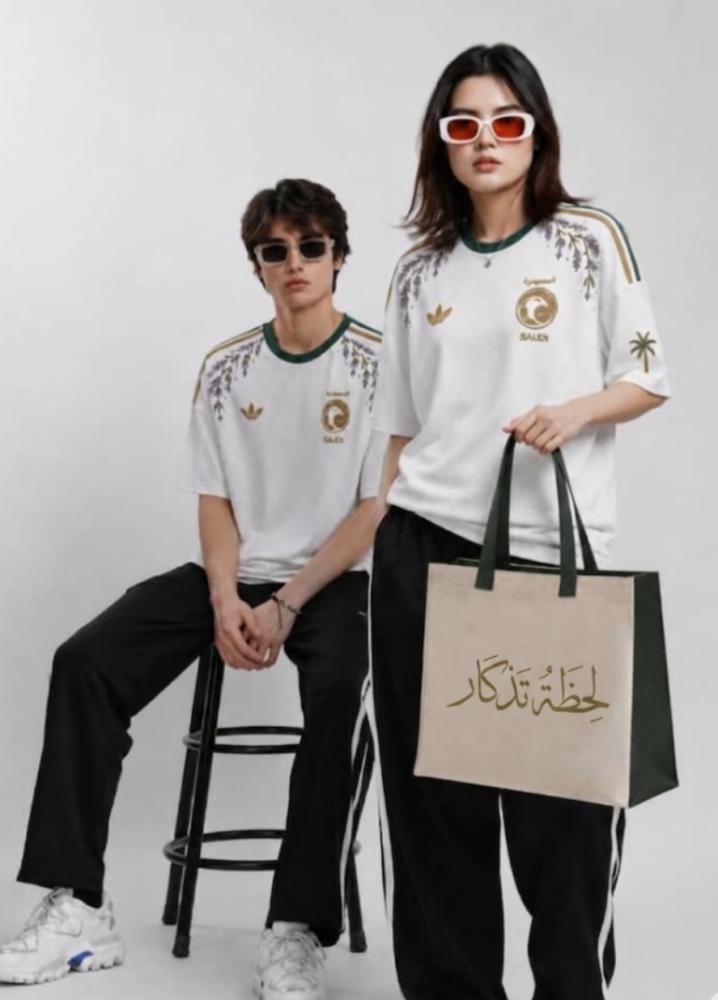 تشرت المنتخب السعودي كأس العالم 2026 نسخه  النخله بشعار ذهبي