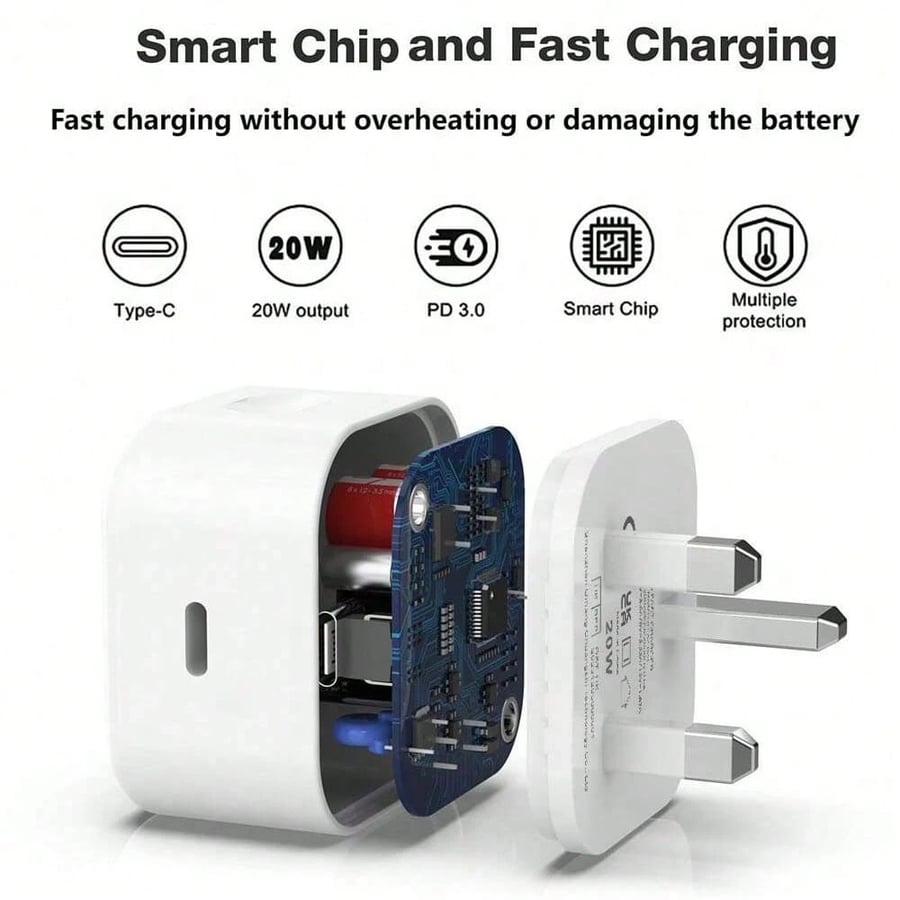 طقم شاحن سريع مع كابل USB C
