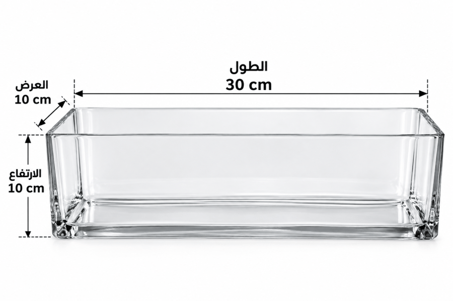 فازة غزاز مستطيل مقاس 10*10*30