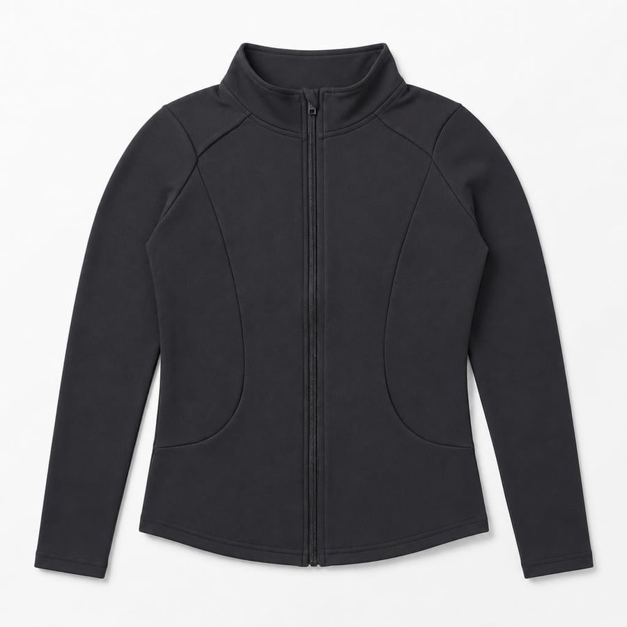 Mock Neck Zip-Up Jacket