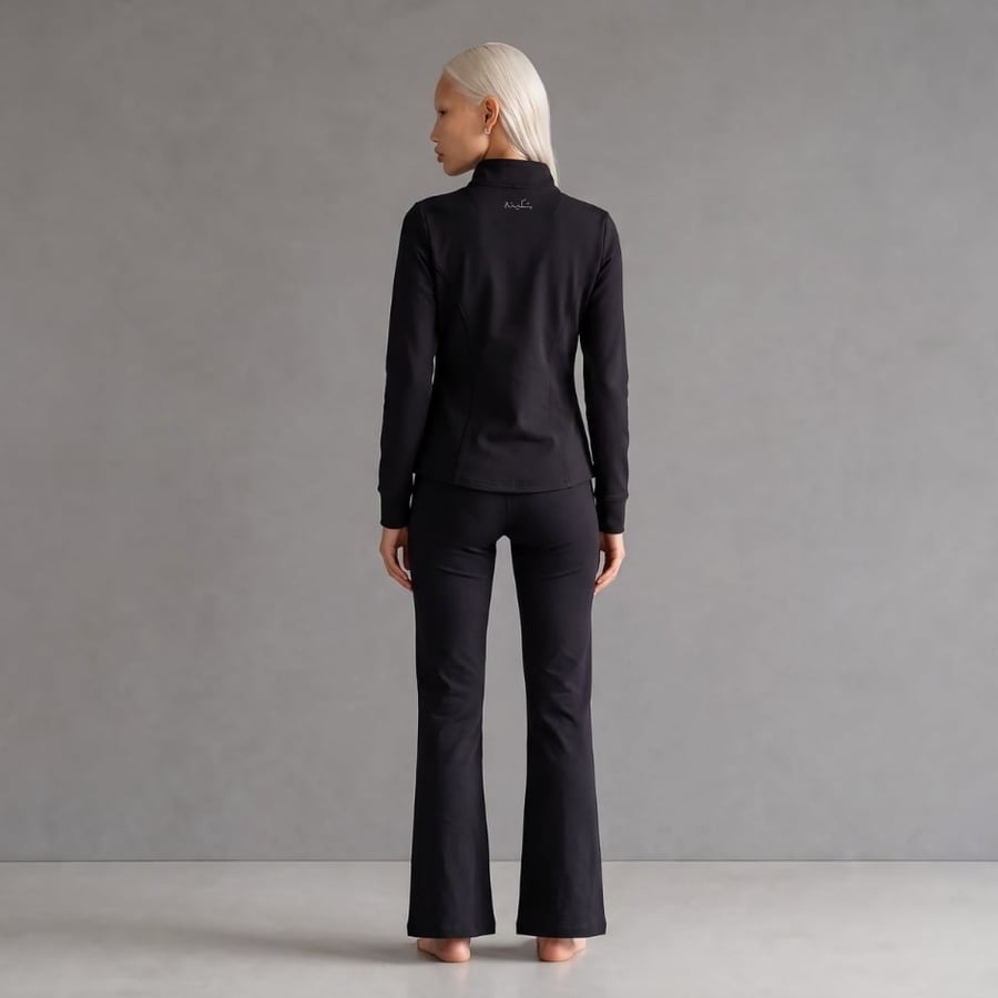 Mock Neck Zip-Up Jacket