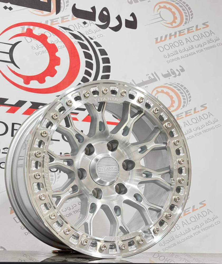 Titania original rims with hub for Nissan and GMC size 17 Nickel color