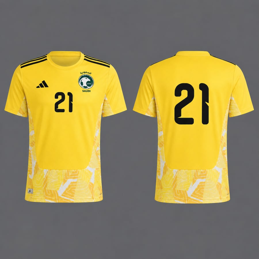 تشيرت حارس المنتخب السعودي الجديد 2026 الون الاصفر
