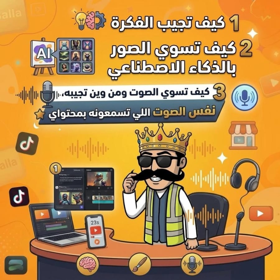 دليلك الشامل لصناعة المحتوى بالذكاء الاصطناعي من الجوال فقط.