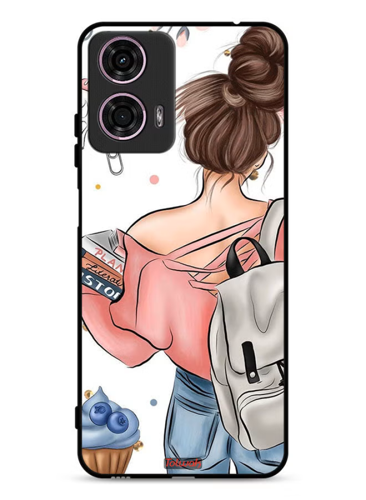 Motorola Moto G24 4G Protective Case Cover Books In Hands