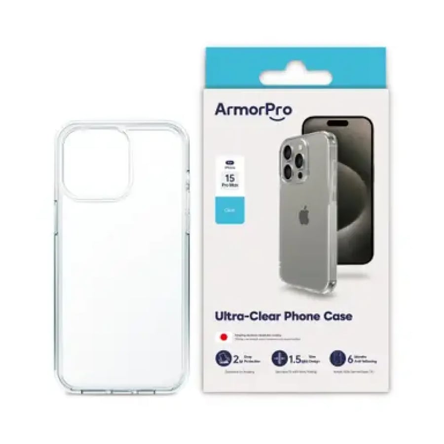 كفر الحماية الشفاف لهاتف ايفون 15 برو ماكس من أرمور برو ArmorPro Clear Case for iPhone 15 Pro Max كفر الحماية الشفاف لهاتف ايفون 15 برو ماكس من أرمور برو ArmorPro Clear Case for iPhone 15 Pro Max كفر الحماية الشفاف لهاتف ايفون 15 برو ماكس من أرمور برو Arm
