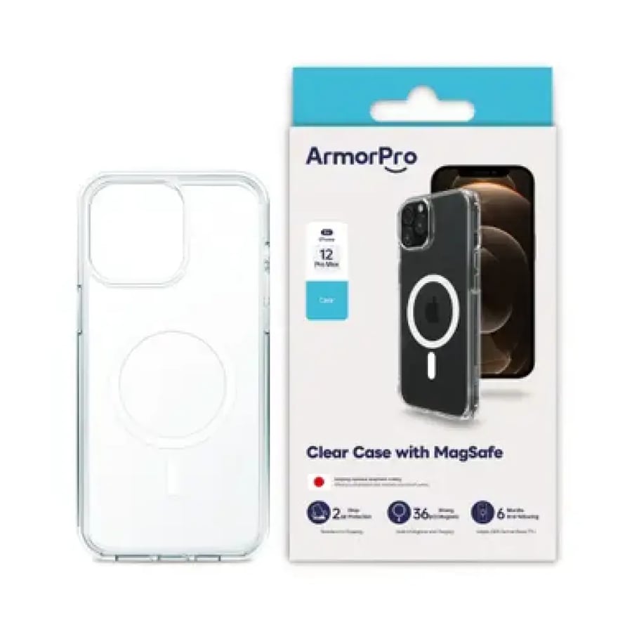 كفر حماية شفاف لهاتف ايفون 12 برو ماكس مع ماج سيف باللون الابيض من أرمور برو ArmorPro Clear Case with MagSafe for iPhone 12 Pro Max كفر حماية شفاف لهاتف ايفون 12 برو ماكس مع ماج سيف باللون الابيض من أرمور برو ArmorPro Clear Case with MagSafe for iPhone 12