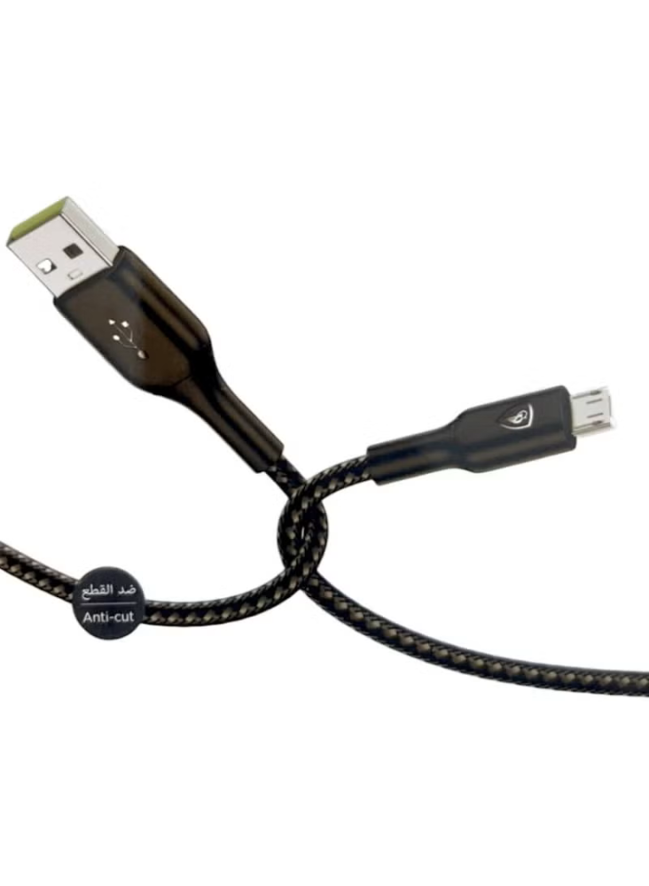 كيبل شاحن USB A الى مايكرو أصلي و بجودة عالية من سبون 1.2 متر, متوافق مع اجهزة الاندرويد و ايضاً يدع