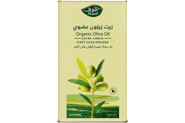 الجوف زيت زيتون عضوي بكر ممتاز 4 لتر -تنك