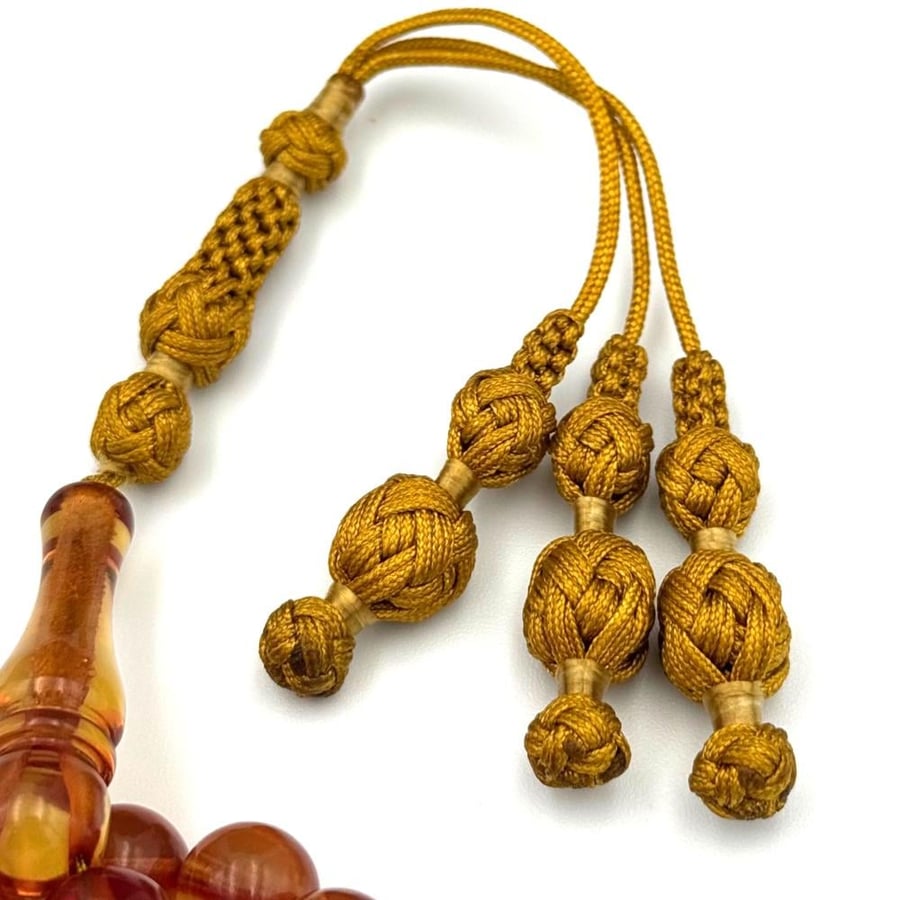 سبحة زعفران لون عسلي