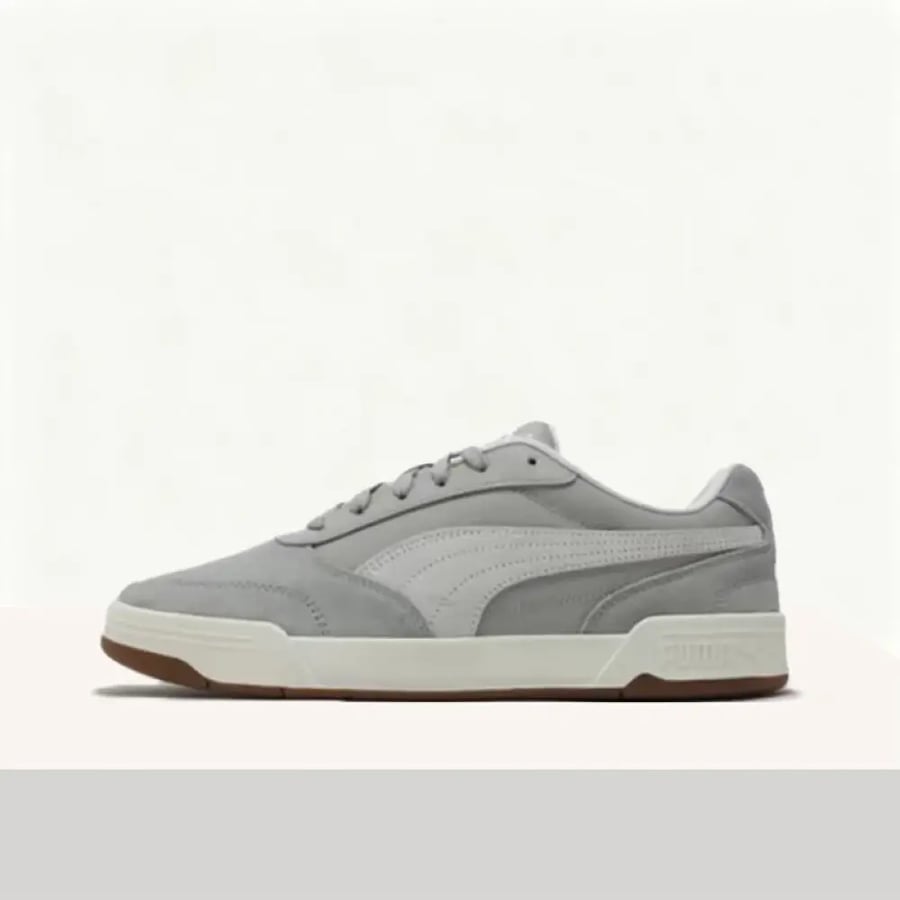 حذاء رياضي منخفض الارتفاع للرجال من PUMA C-Skate: أنيق، خفيف الوزن، قابل للتنفس، متين، ومقاوم للصدمات باللونين الرمادي والأبيض 403145-02