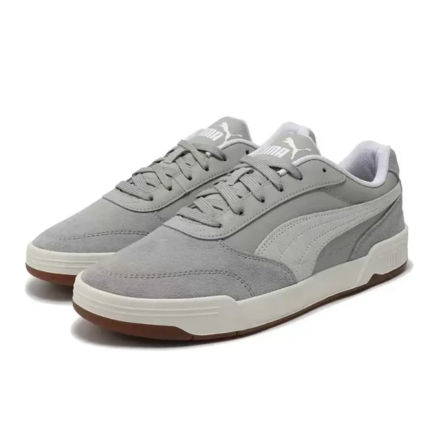 حذاء رياضي منخفض الارتفاع للرجال من PUMA C-Skate: أنيق، خفيف الوزن، قابل للتنفس، متين، ومقاوم للصدمات باللونين الرمادي والأبيض 403145-02